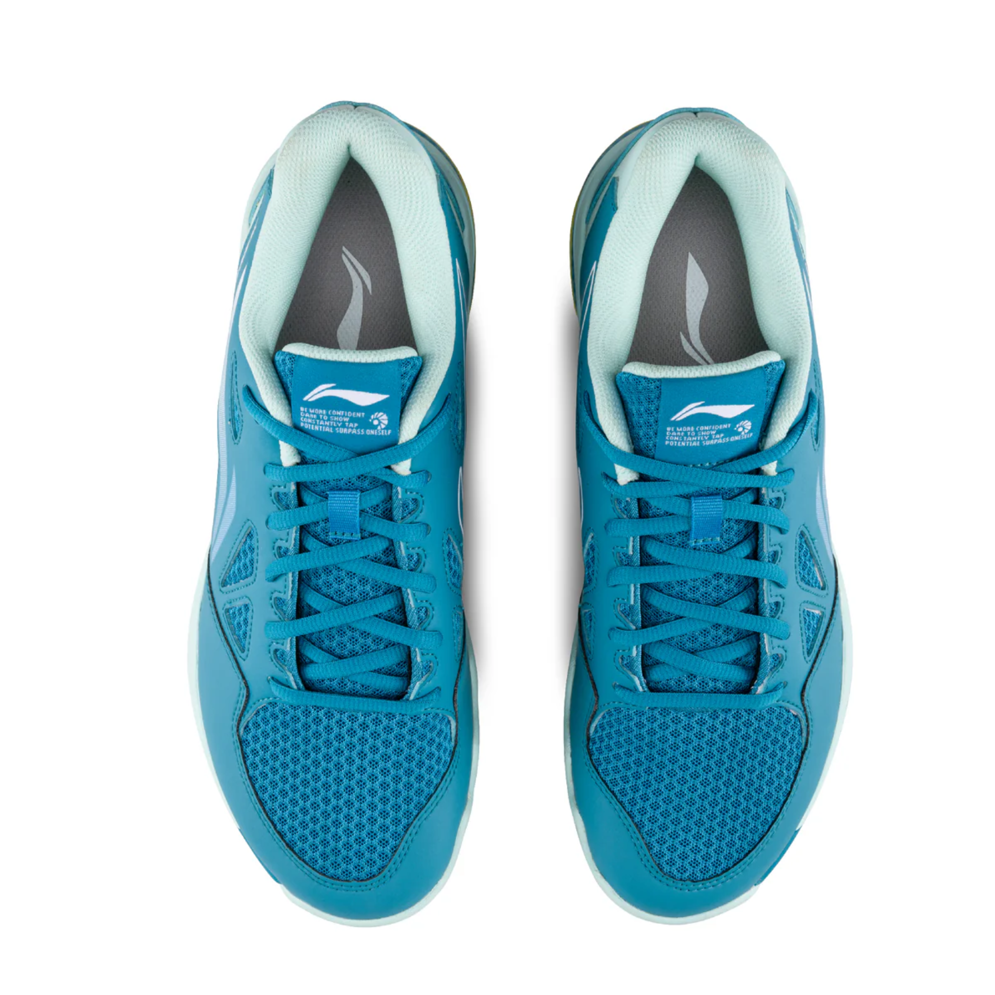 Li-Ning Halberd Strike Blue Jade/Floating Green Badminton Shoes - Image 2